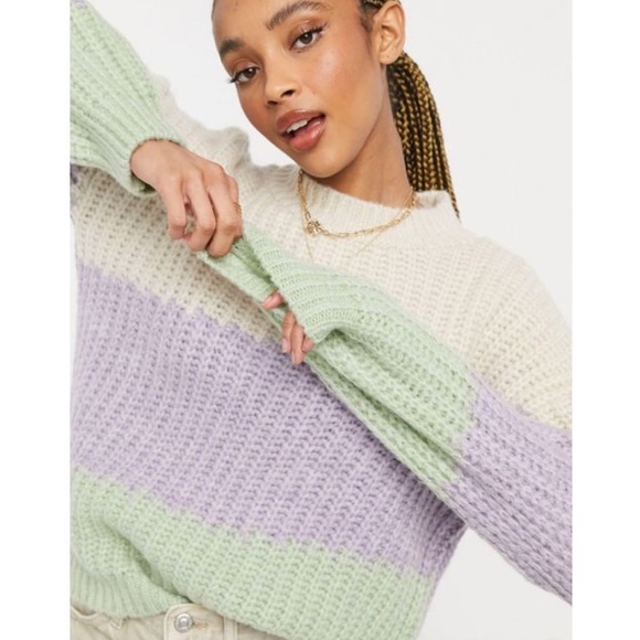 Topshop | Sweaters | Topshop Color Block Sweater | Poshmark